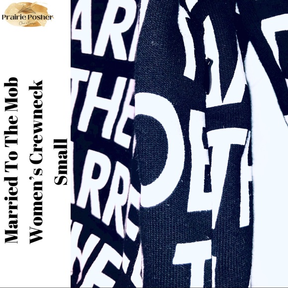 Married To The Mob Crewneck With Pockets, Womens Small, NWOT, PrairieposherCA - Picture 4 of 4